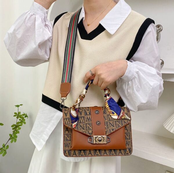 Bolsa Elegante/Juvenil Fashion Café Para Mujer - Imagen 8