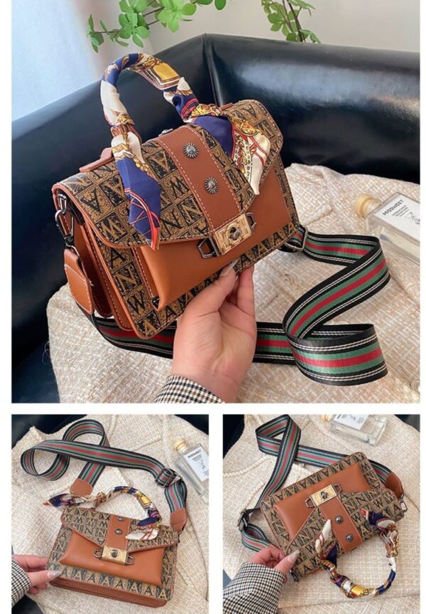 Bolsa Elegante/Juvenil Fashion Café Para Mujer - Imagen 6