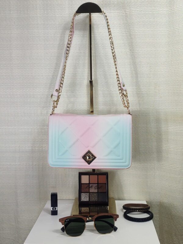Bolsa Elegante/Juvenil Diamante Para Mujer Negro|Gris/Azulado|Unicornio/colores - Imagen 7