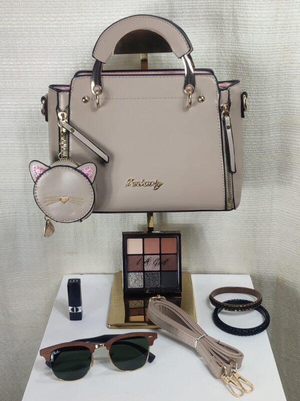 Bolsa Para Mujer Elegante/Juvenil Gato-beige - Imagen 3