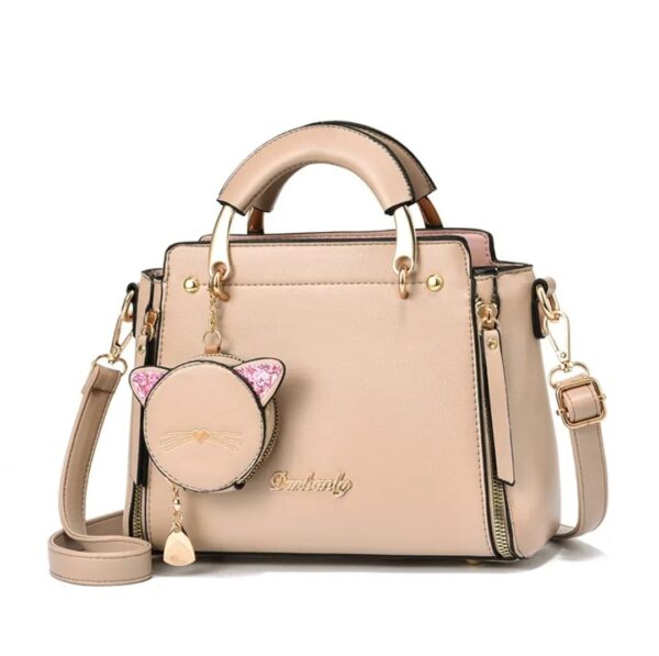 Bolsa Para Mujer Elegante/Juvenil Gato-beige