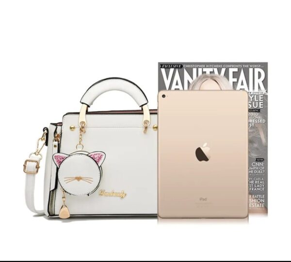 Bolsa Para Mujer Elegante/Juvenil Gato-beige - Imagen 6