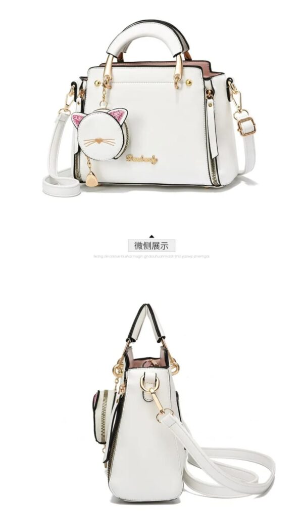 Bolsa Para Mujer Elegante/Juvenil Gato-beige - Imagen 9