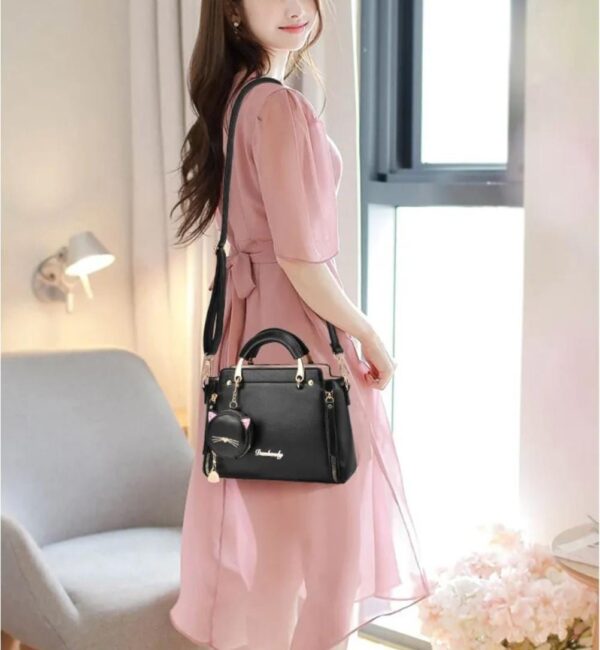 Bolsa Para Mujer Elegante/Juvenil Gato-beige - Imagen 4