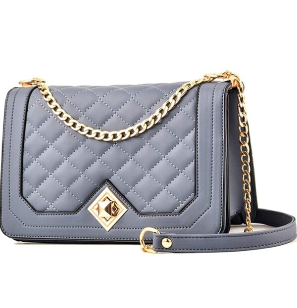 Bolsa Elegante/Juvenil Diamante Para Mujer Negro|Gris/Azulado|Unicornio/colores - Imagen 3