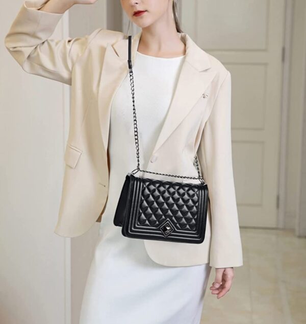 Bolsa Elegante/Juvenil Diamante Para Mujer Negro|Gris/Azulado|Unicornio/colores - Imagen 14