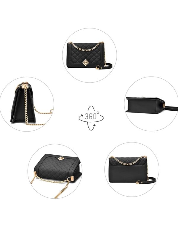 Bolsa Elegante/Juvenil Diamante Para Mujer Negro|Gris/Azulado|Unicornio/colores - Imagen 11