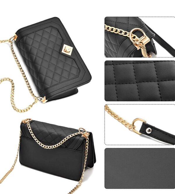 Bolsa Elegante/Juvenil Diamante Para Mujer Negro|Gris/Azulado|Unicornio/colores - Imagen 16