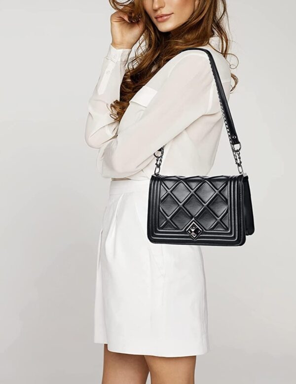 Bolsa Elegante/Juvenil Diamante Para Mujer Negro|Gris/Azulado|Unicornio/colores - Imagen 8