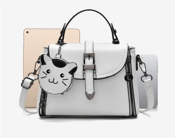 Bolsa Elegante/Juvenil  Gato Verde Para Mujer - Imagen 11