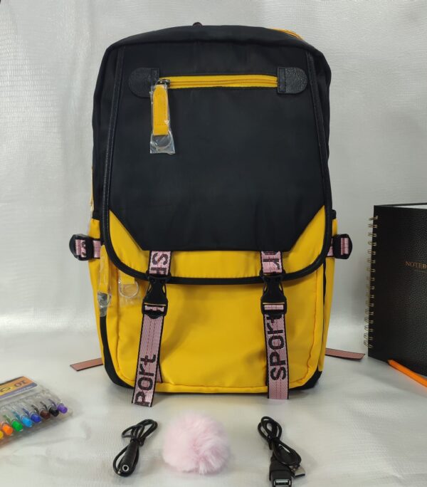 Mochila Escolar/Casual/Viaje Mujer/Hombre - Niña/Niño Azul-Negro-Rosa - Imagen 8